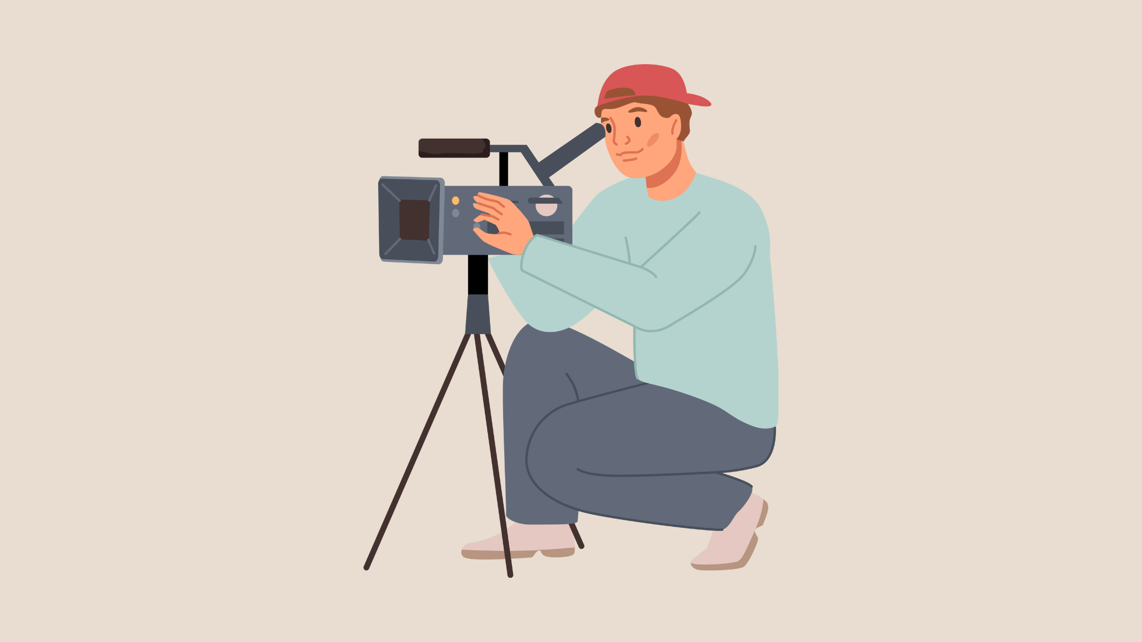A man taking video shooting.